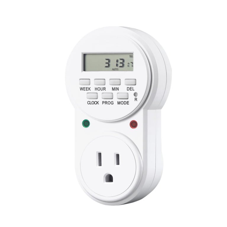 Weekly Electrical Plug Timer, Auto AC Electronic Timer Clock For Indoor Use