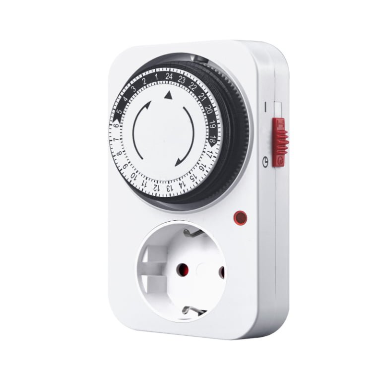 Mechanical 24H Outlet Timer, Auto Off Adjustable Timer For Home Garden Water System