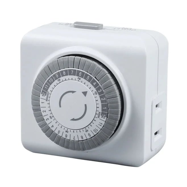 Indoor Plug-In Timer – 30-Minute Settings, Manual Override for Lamps & Christmas Trees