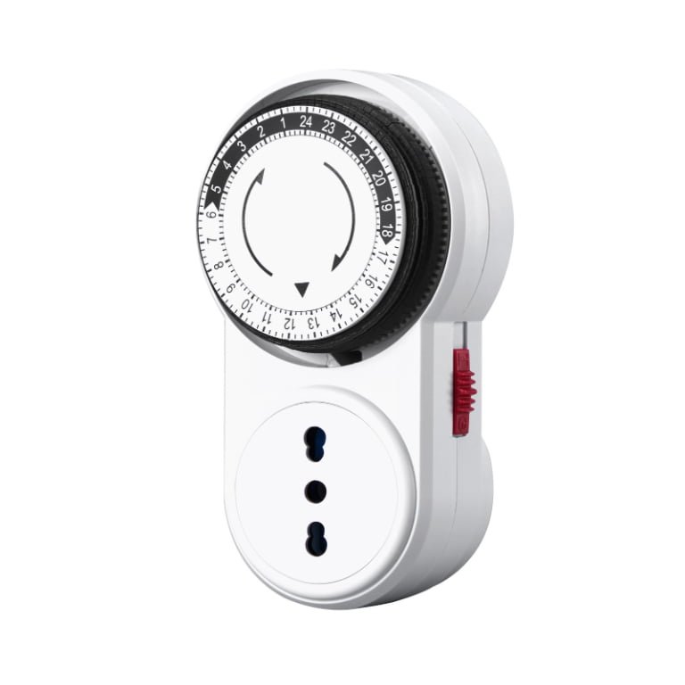 24H Cyclic Mechanical Time Clock, Adjustable Auto Off Timer Socket For Home